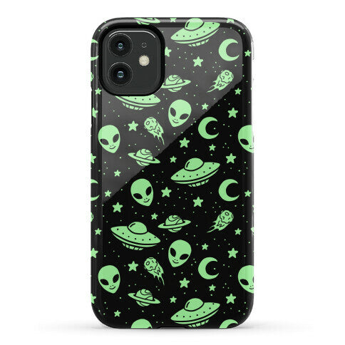 Aliens and UFO Cosmic Space Pattern Phone Case