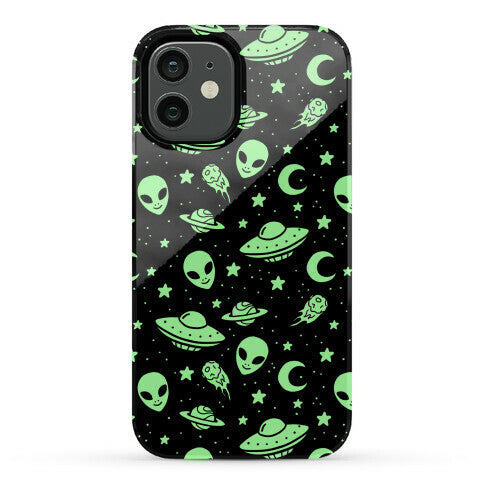 Aliens and UFO Cosmic Space Pattern Phone Case
