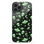 Aliens and UFO Cosmic Space Pattern Phone Case