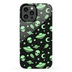 Aliens and UFO Cosmic Space Pattern Phone Case