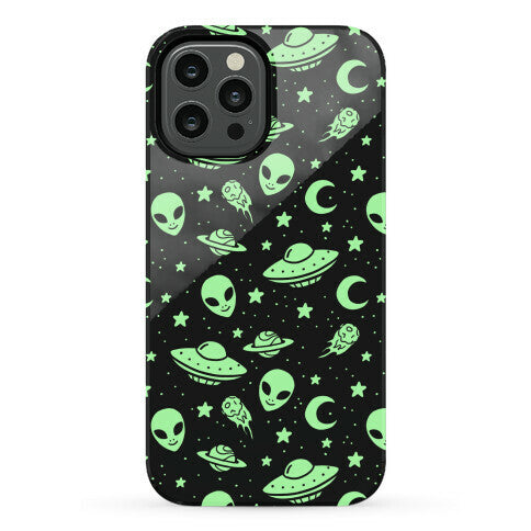 Aliens and UFO Cosmic Space Pattern Phone Case