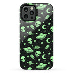 Aliens and UFO Cosmic Space Pattern Phone Case