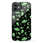Aliens and UFO Cosmic Space Pattern Phone Case