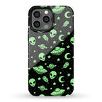 Aliens and UFO Cosmic Space Pattern Phone Case