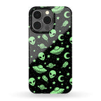 Aliens and UFO Cosmic Space Pattern Phone Case