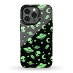 Aliens and UFO Cosmic Space Pattern Phone Case