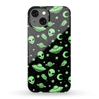 Aliens and UFO Cosmic Space Pattern Phone Case