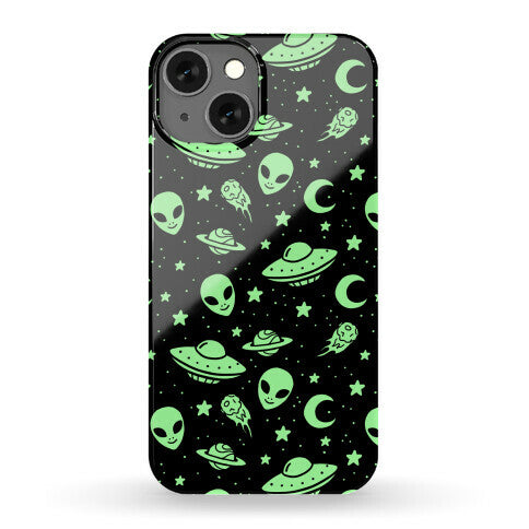 Aliens and UFO Cosmic Space Pattern Phone Case