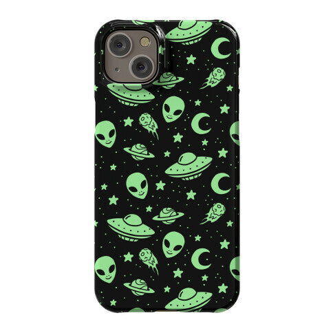 Aliens and UFO Cosmic Space Pattern Phone Case