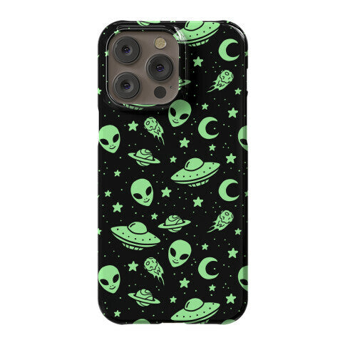 Aliens and UFO Cosmic Space Pattern Phone Case