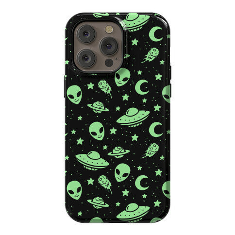 Aliens and UFO Cosmic Space Pattern Phone Case