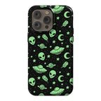 Aliens and UFO Cosmic Space Pattern Phone Case