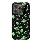 Aliens and UFO Cosmic Space Pattern Phone Case