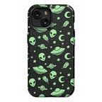 Aliens and UFO Cosmic Space Pattern Phone Case