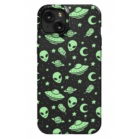 Aliens and UFO Cosmic Space Pattern Phone Case