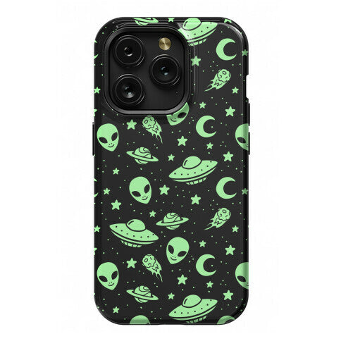 Aliens and UFO Cosmic Space Pattern Phone Case