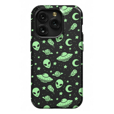 Aliens and UFO Cosmic Space Pattern Phone Case