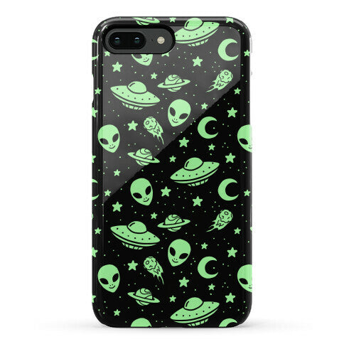 Aliens and UFO Cosmic Space Pattern Phone Case