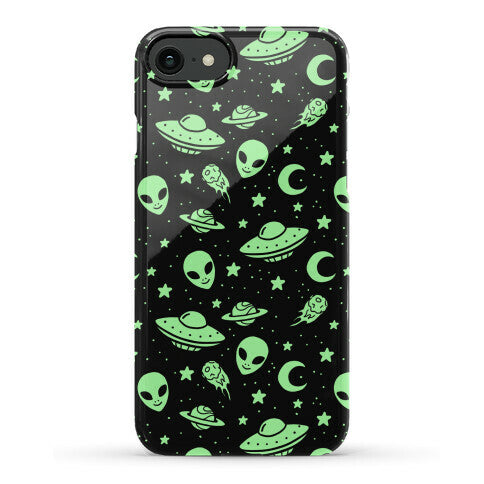 Aliens and UFO Cosmic Space Pattern Phone Case