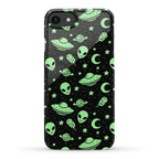 Aliens and UFO Cosmic Space Pattern Phone Case
