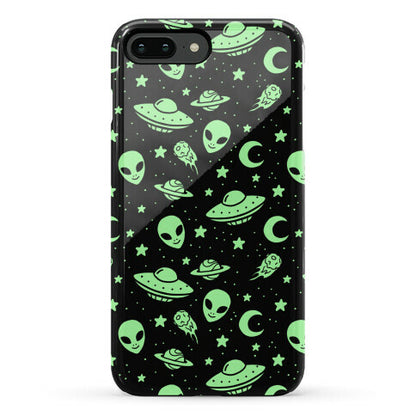 Aliens and UFO Cosmic Space Pattern Phone Case