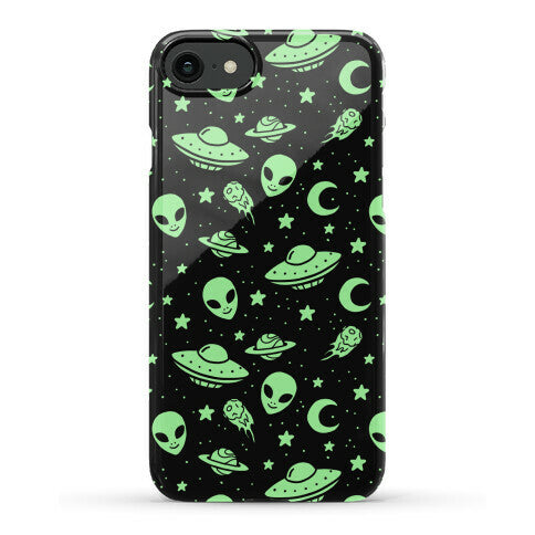 Aliens and UFO Cosmic Space Pattern Phone Case