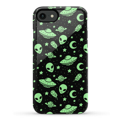 Aliens and UFO Cosmic Space Pattern Phone Case