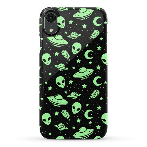 Aliens and UFO Cosmic Space Pattern Phone Case