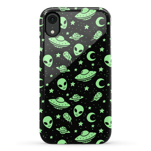 Aliens and UFO Cosmic Space Pattern Phone Case