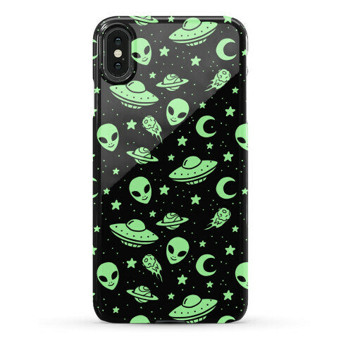 Aliens and UFO Cosmic Space Pattern Phone Case