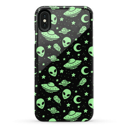 Aliens and UFO Cosmic Space Pattern Phone Case