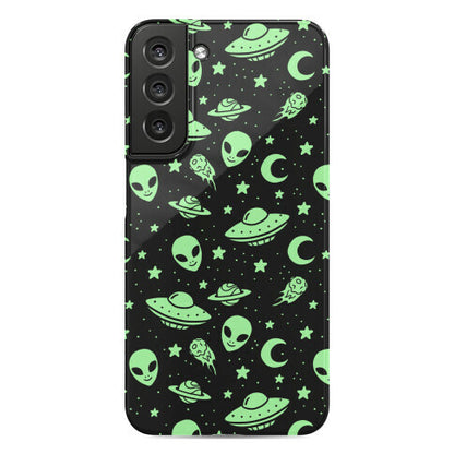 Aliens and UFO Cosmic Space Pattern Phone Case