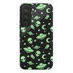 Aliens and UFO Cosmic Space Pattern Phone Case