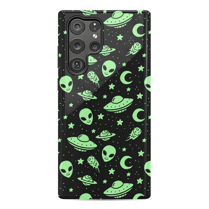 Aliens and UFO Cosmic Space Pattern Phone Case