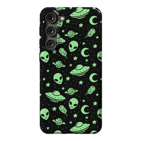 Aliens and UFO Cosmic Space Pattern Phone Case