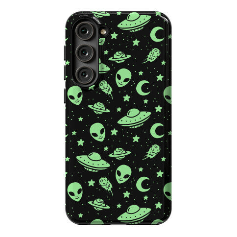 Aliens and UFO Cosmic Space Pattern Phone Case