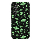 Aliens and UFO Cosmic Space Pattern Phone Case