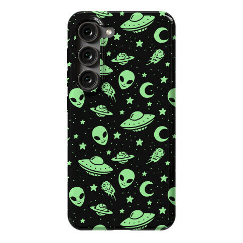 Aliens and UFO Cosmic Space Pattern Phone Case