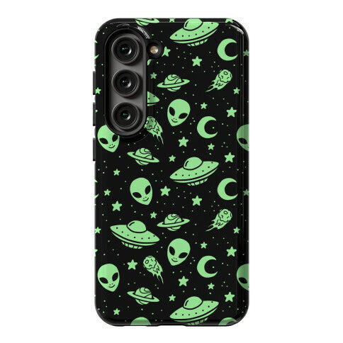 Aliens and UFO Cosmic Space Pattern Phone Case