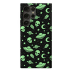 Aliens and UFO Cosmic Space Pattern Phone Case