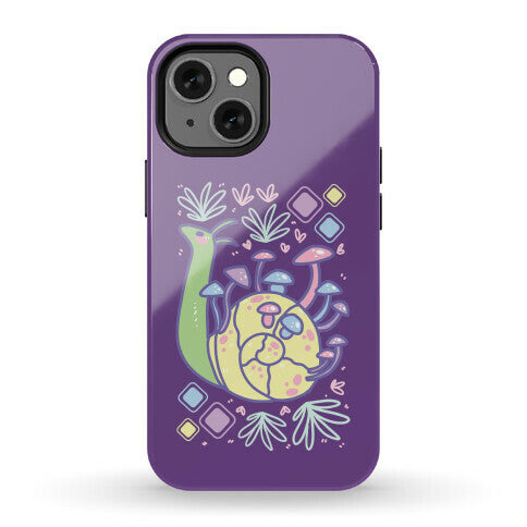 Pastel Mushroom Snail Phone Case