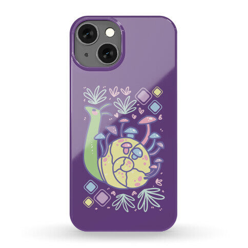 Pastel Mushroom Snail Phone Case