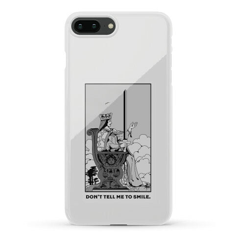 Don't Tell Me To Smile (Queen Of Swords Tarot) Phone Case