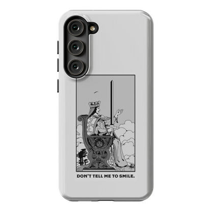 Don't Tell Me To Smile (Queen Of Swords Tarot) Phone Case