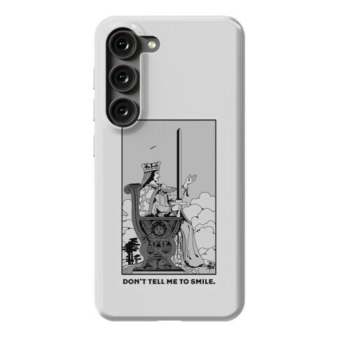 Don't Tell Me To Smile (Queen Of Swords Tarot) Phone Case