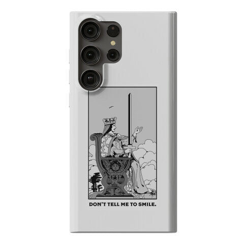 Don't Tell Me To Smile (Queen Of Swords Tarot) Phone Case