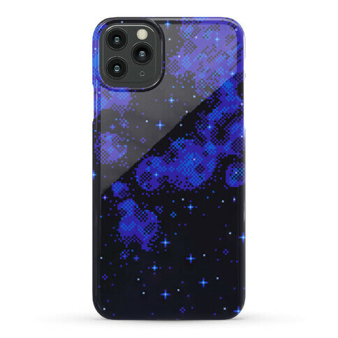 Pixelated Blue Nebula Phone Case