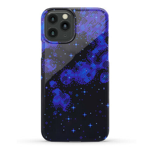 Pixelated Blue Nebula Phone Case