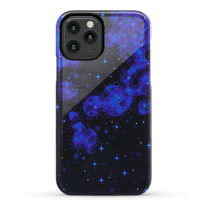 Pixelated Blue Nebula Phone Case