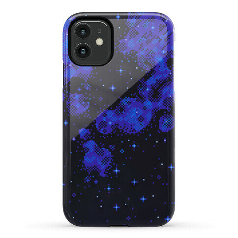 Pixelated Blue Nebula Phone Case